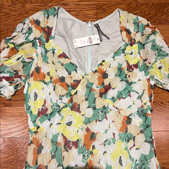 Short sleeve V neck slip midi dress - Picture 7 of 12